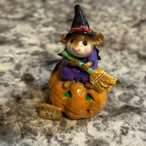 Wee Forest Folk  M-205 Broom Service Purple Outfit, Halloween figure